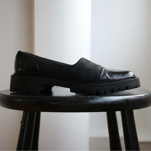 1990-00’s Joan & David Chunky Square Toe Slip-On Shoe - Picture 4 of 8